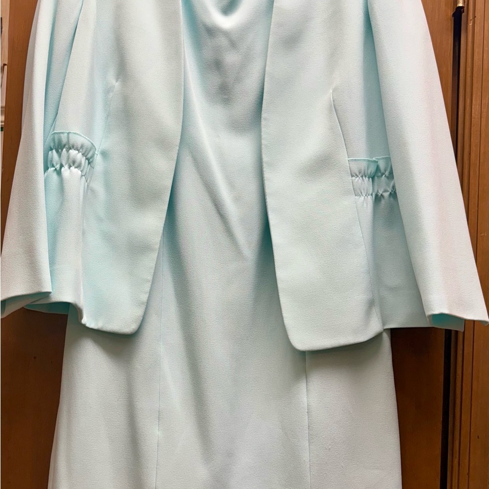 Kasper Soft Blue Long Sleeve Dress with Jacket